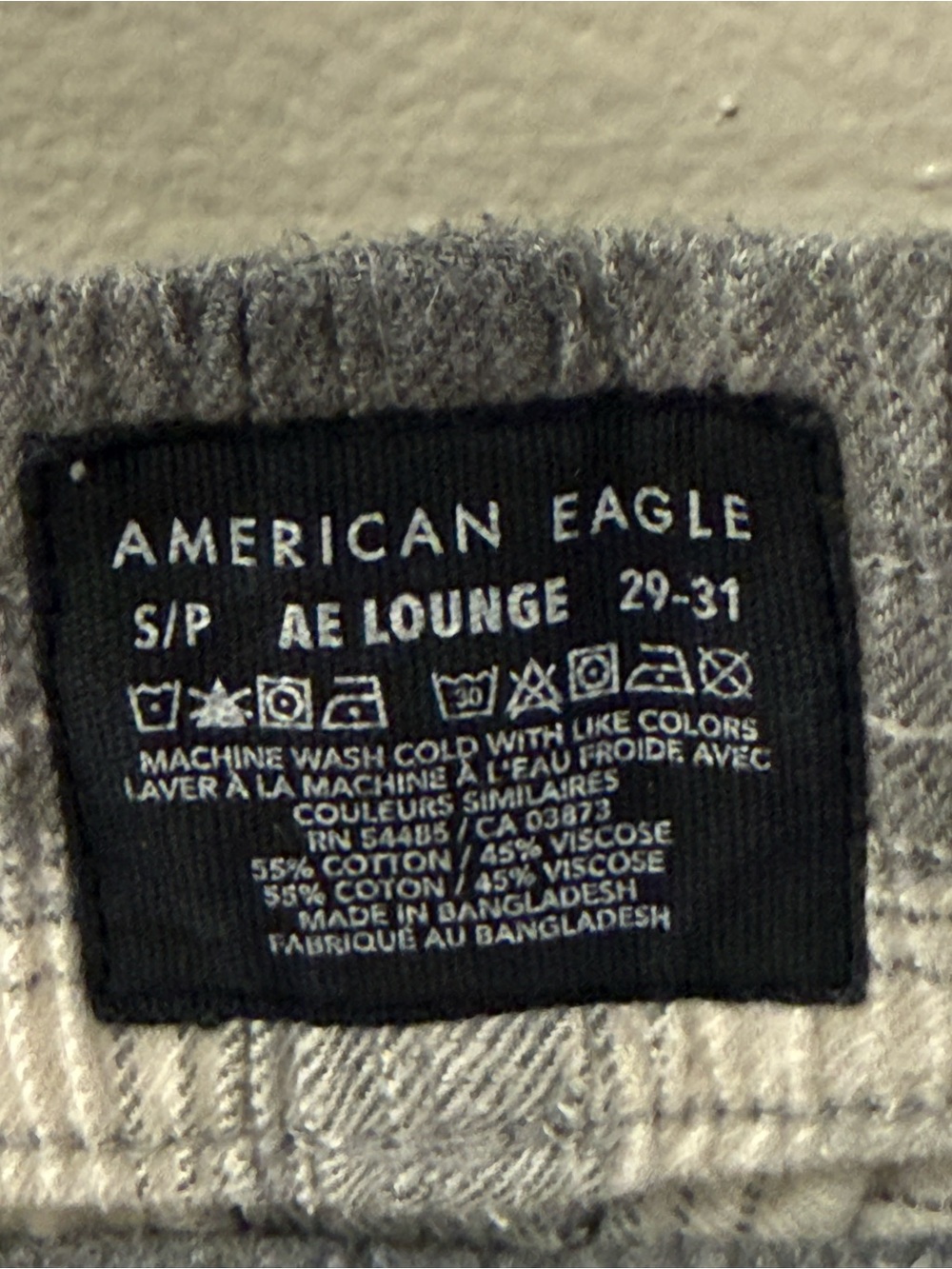 American Eagle Outfitters Gray Plaid Lounge Pants - Picture 2 of 5